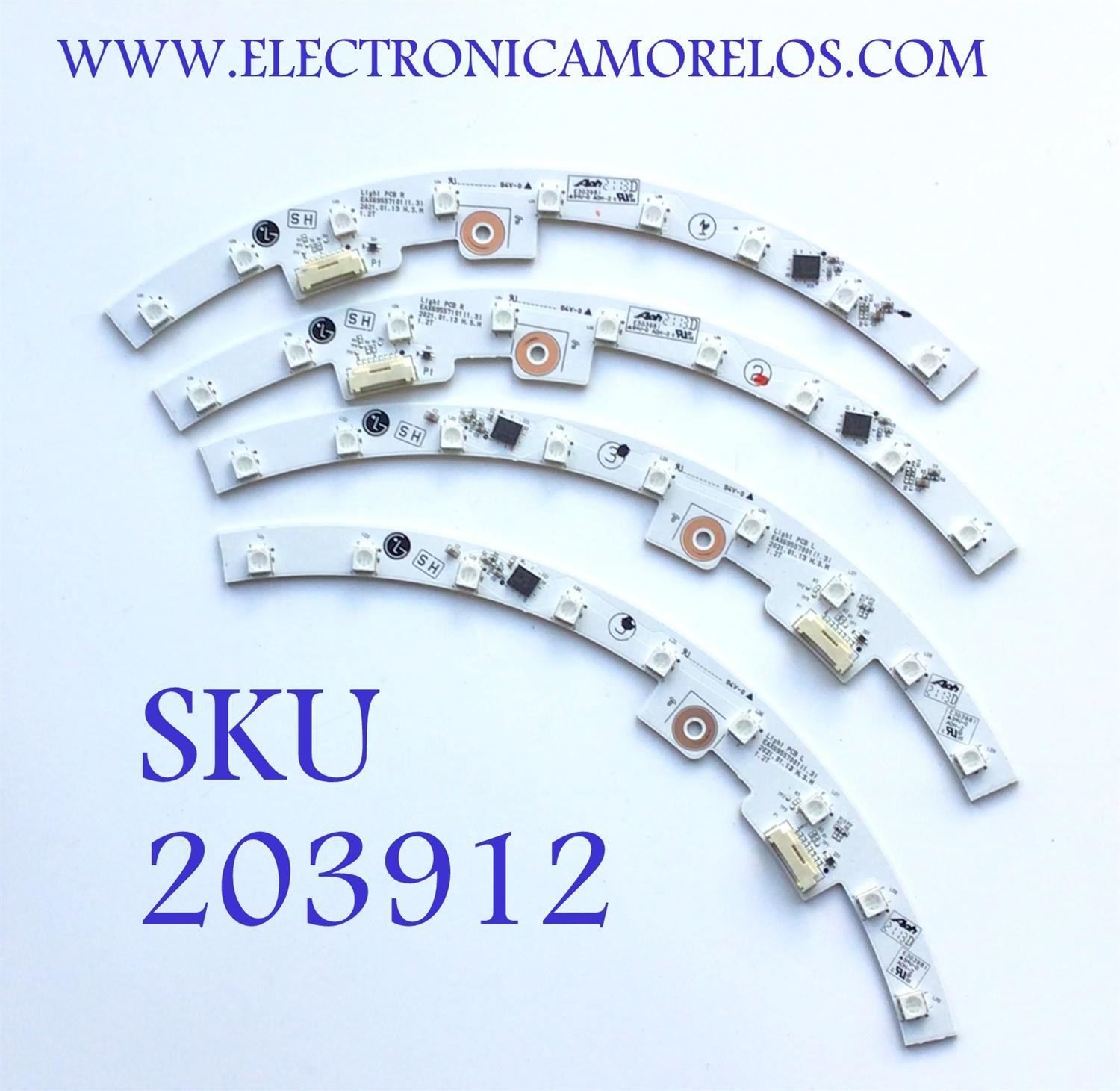 LEDS PARA ILUMINACION DE MONITOR LG / NUMERO DE PARTE EAX69557101 / EAX69557001 / PANEL LM270WR8(SS)(A1) / MODELO 27GP950-B.AUSOMPN